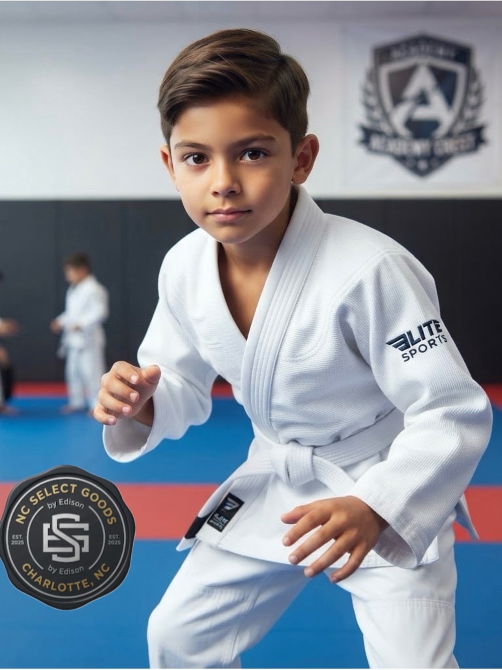 Kids White Jiu-Jitsu Gi - Lightweight Martial Arts Uniform